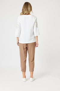 GORDON SMITH_LINO TAPERED LEG PANT NUTMEG _ LINO TAPERED LEG PANT NUTMEG _ Ebony Boutique NZ