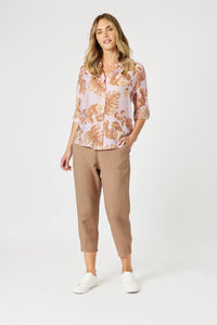 GORDON SMITH_LINO TAPERED LEG PANT NUTMEG _ LINO TAPERED LEG PANT NUTMEG _ Ebony Boutique NZ