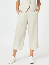 GORDON SMITH_LINO WIDE LEG PANT NATURAL _ LINO WIDE LEG PANT NATURAL _ Ebony Boutique NZ