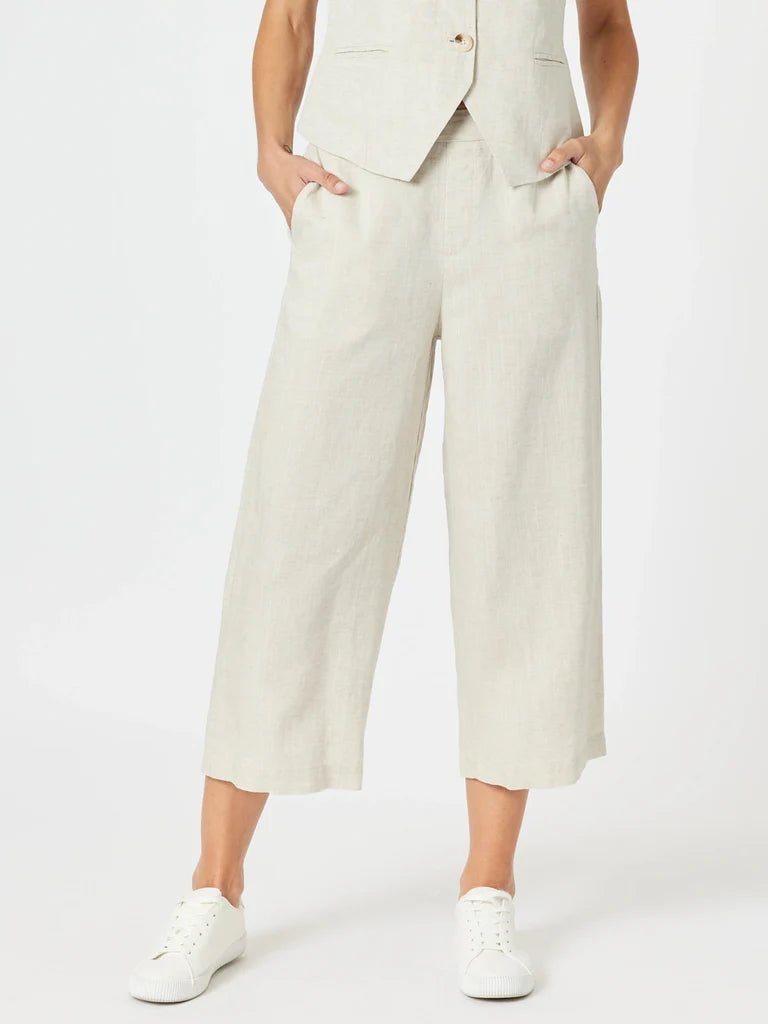 GORDON SMITH_LINO WIDE LEG PANT NATURAL _ LINO WIDE LEG PANT NATURAL _ Ebony Boutique NZ