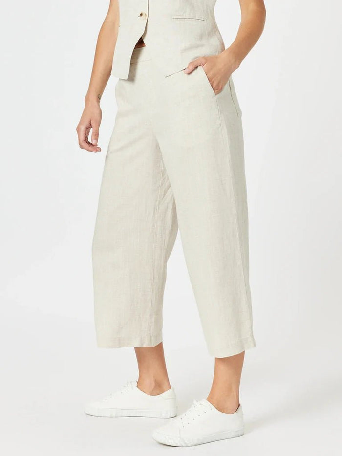 GORDON SMITH_LINO WIDE LEG PANT NATURAL _ LINO WIDE LEG PANT NATURAL _ Ebony Boutique NZ