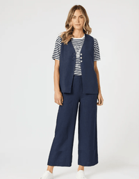 GORDON SMITH_LINO WIDE LEG PANT NAVY _ LINO WIDE LEG PANT NAVY _ Ebony Boutique NZ