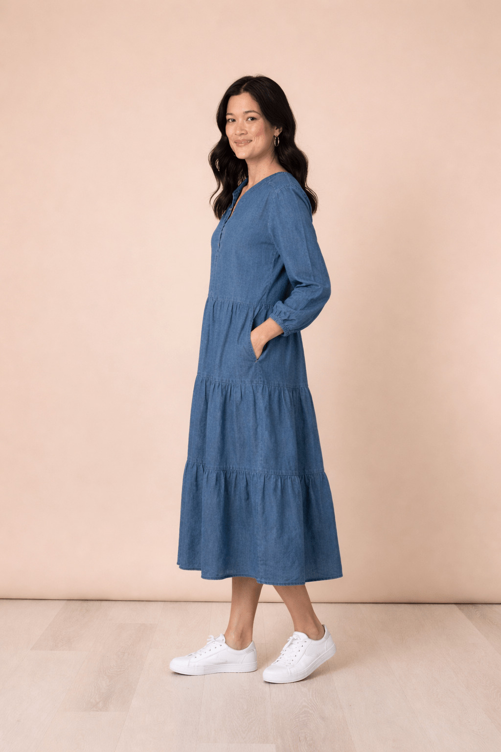 GORDON SMITH_MACY DRESS DENIM _ MACY DRESS DENIM _ Ebony Boutique NZ