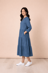 GORDON SMITH_MACY DRESS DENIM _ MACY DRESS DENIM _ Ebony Boutique NZ