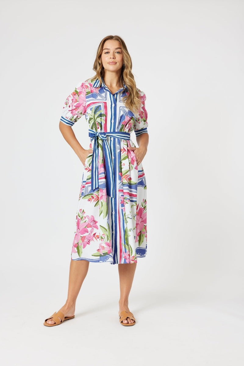 GORDON SMITH_MONACO DRESS SARDINIA BLUE _ MONACO DRESS SARDINIA BLUE _ Ebony Boutique NZ