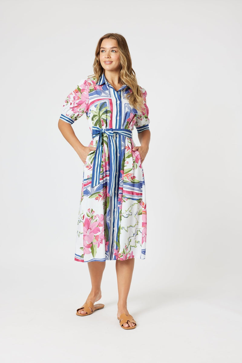 GORDON SMITH_MONACO DRESS SARDINIA BLUE _ MONACO DRESS SARDINIA BLUE _ Ebony Boutique NZ