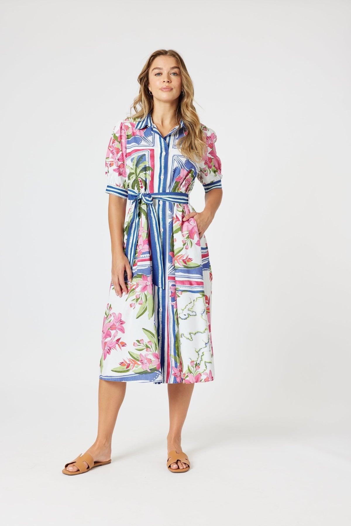 GORDON SMITH_MONACO DRESS SARDINIA BLUE _ MONACO DRESS SARDINIA BLUE _ Ebony Boutique NZ