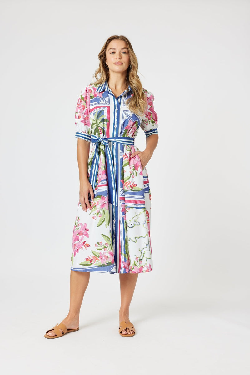 GORDON SMITH_MONACO DRESS SARDINIA BLUE _ MONACO DRESS SARDINIA BLUE _ Ebony Boutique NZ