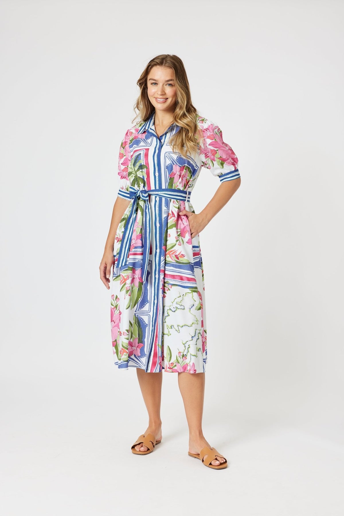 GORDON SMITH_MONACO DRESS SARDINIA BLUE _ MONACO DRESS SARDINIA BLUE _ Ebony Boutique NZ