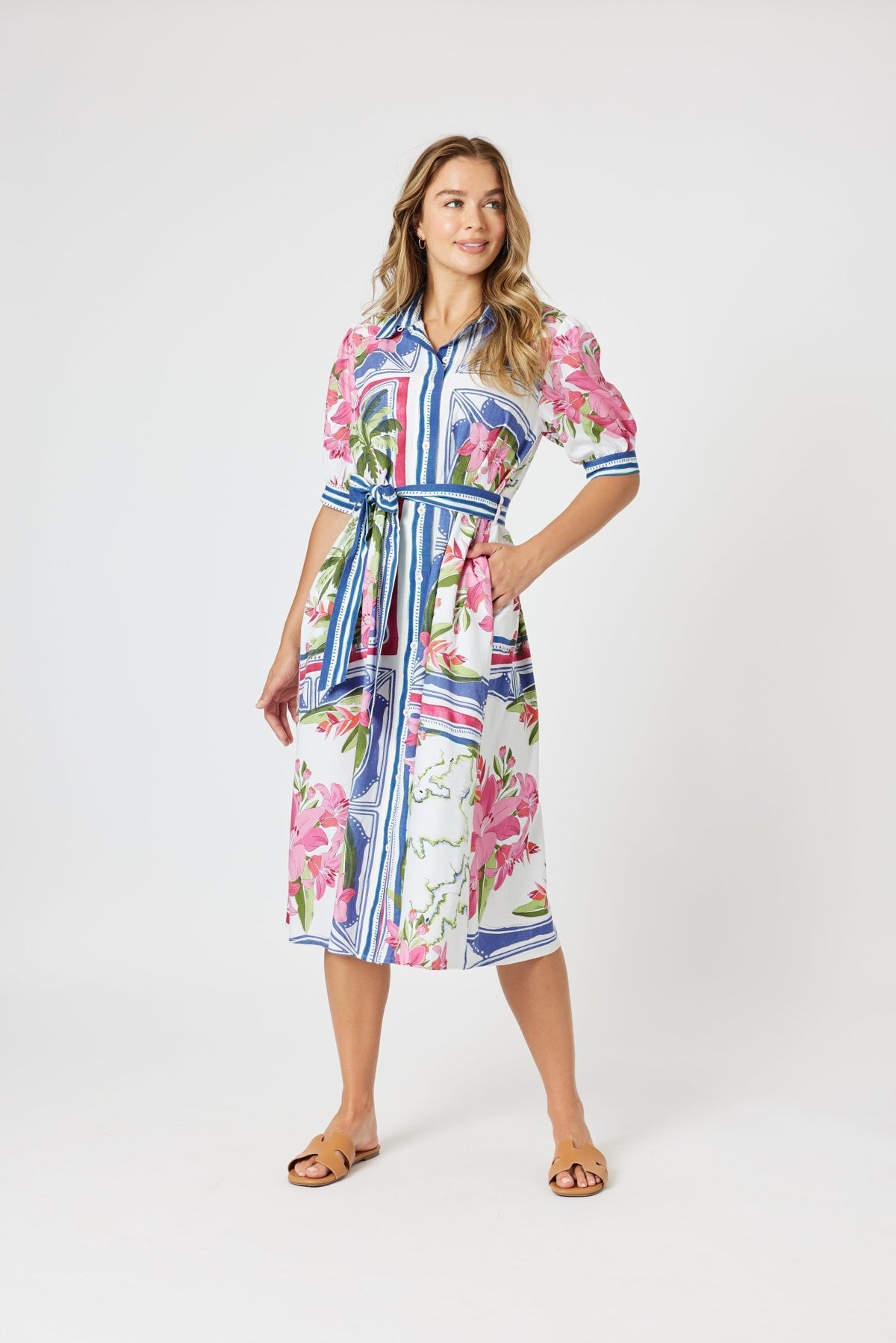 GORDON SMITH_MONACO DRESS SARDINIA BLUE _ MONACO DRESS SARDINIA BLUE _ Ebony Boutique NZ