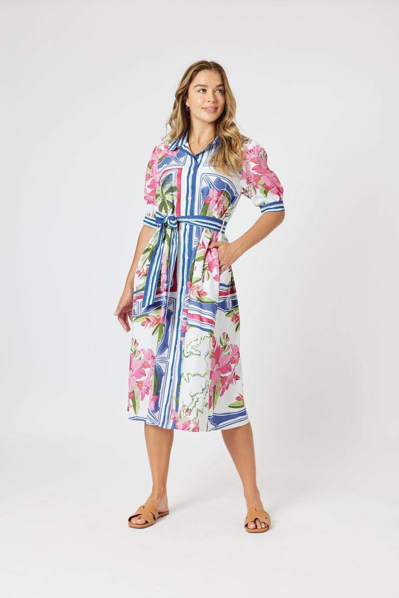 GORDON SMITH_MONACO DRESS SARDINIA BLUE _ MONACO DRESS SARDINIA BLUE _ Ebony Boutique NZ