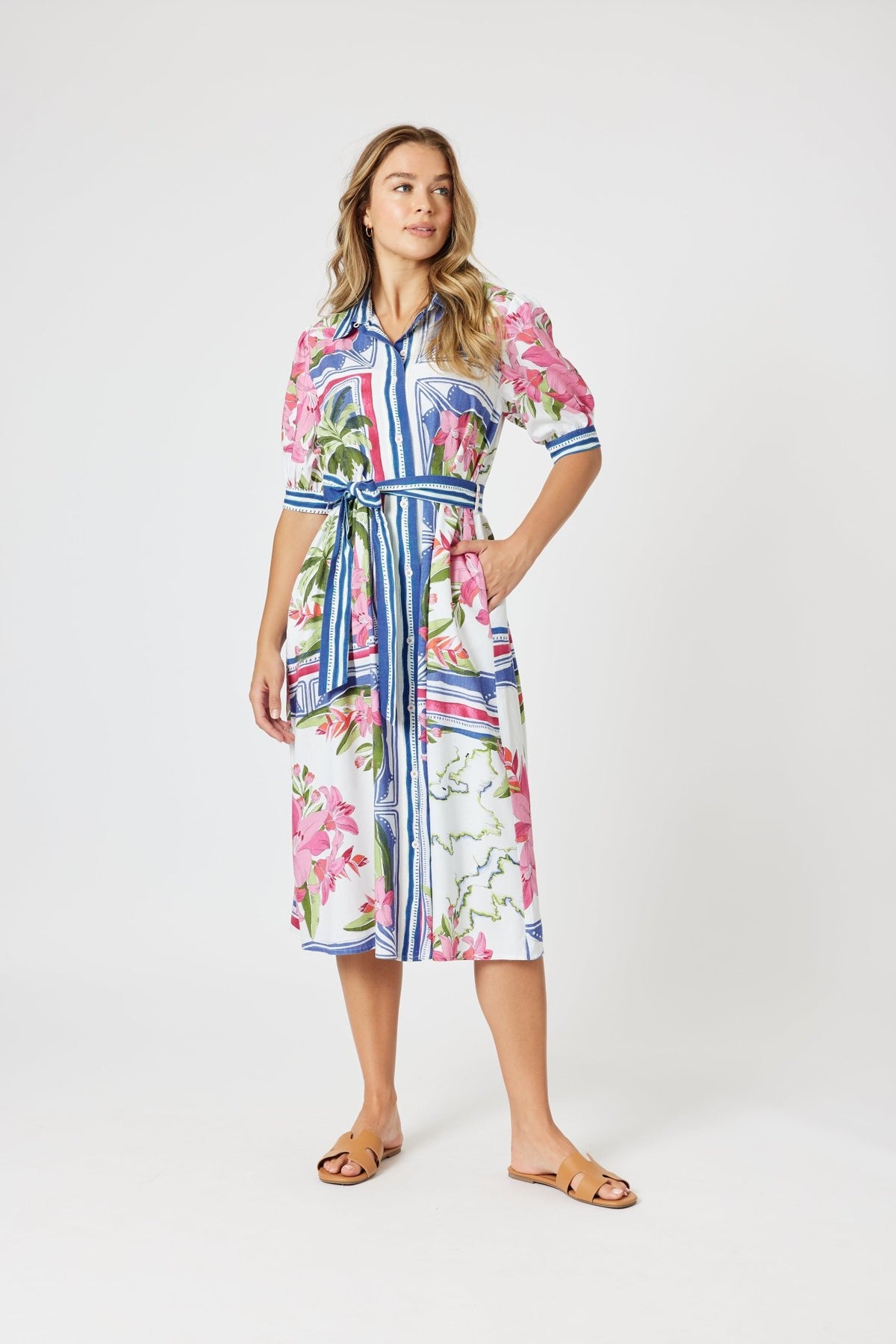 GORDON SMITH_MONACO DRESS SARDINIA BLUE _ MONACO DRESS SARDINIA BLUE _ Ebony Boutique NZ