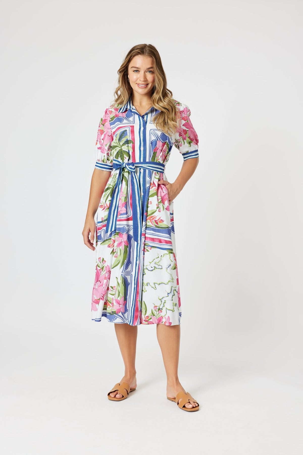 GORDON SMITH_MONACO DRESS SARDINIA BLUE _ MONACO DRESS SARDINIA BLUE _ Ebony Boutique NZ