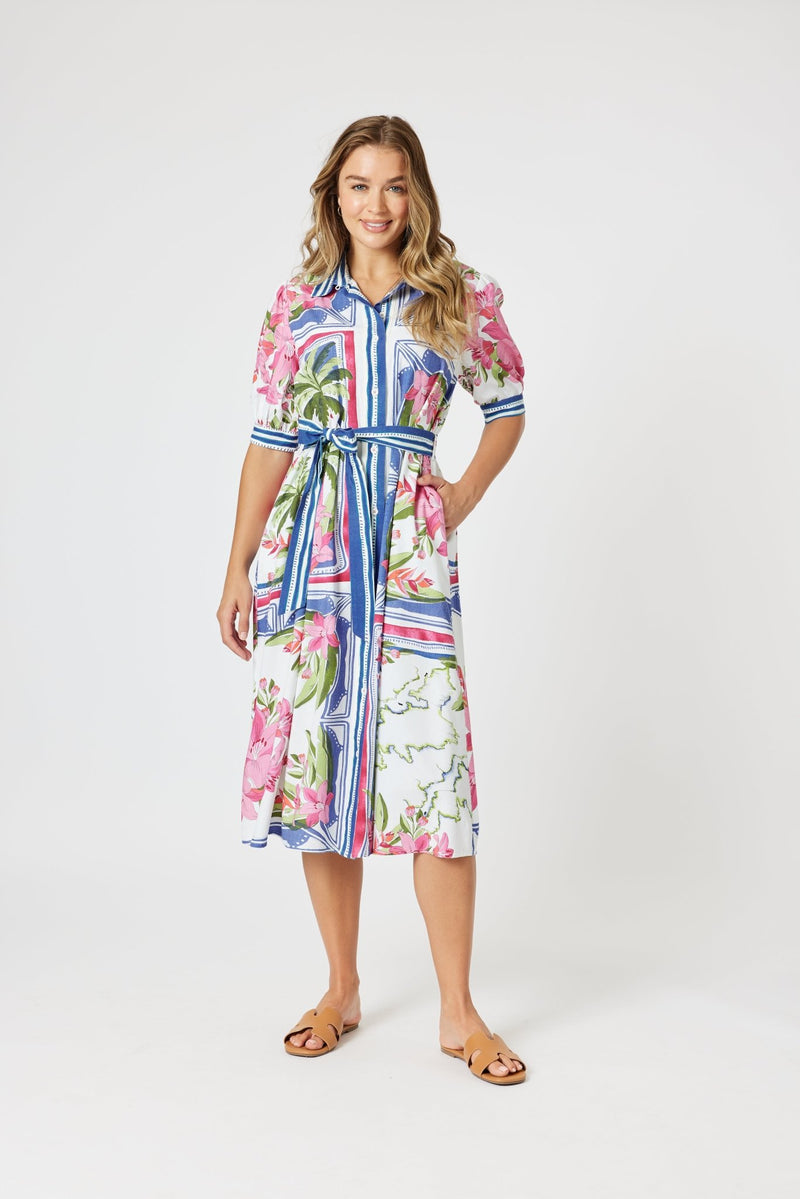 GORDON SMITH_MONACO DRESS SARDINIA BLUE _ MONACO DRESS SARDINIA BLUE _ Ebony Boutique NZ