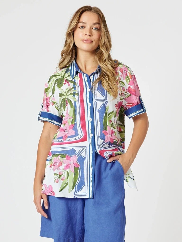 GORDON SMITH_MONACO SHIRT SARDINIA BLUE _ MONACO SHIRT SARDINIA BLUE _ Ebony Boutique NZ