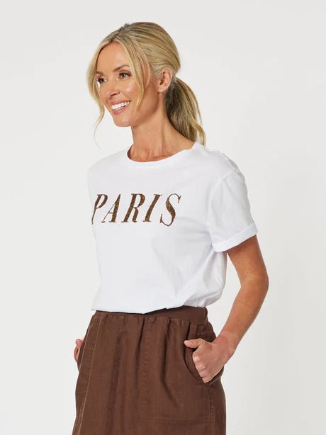 GORDON SMITH_PARIS BEADED TEE _ PARIS BEADED TEE _ Ebony Boutique NZ