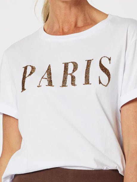 GORDON SMITH_PARIS BEADED TEE _ PARIS BEADED TEE _ Ebony Boutique NZ