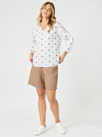 GORDON SMITH_RATTAN EMBROIDERED TOP _ RATTAN EMBROIDERED TOP _ Ebony Boutique NZ