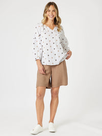 GORDON SMITH_RATTAN EMBROIDERED TOP _ RATTAN EMBROIDERED TOP _ Ebony Boutique NZ