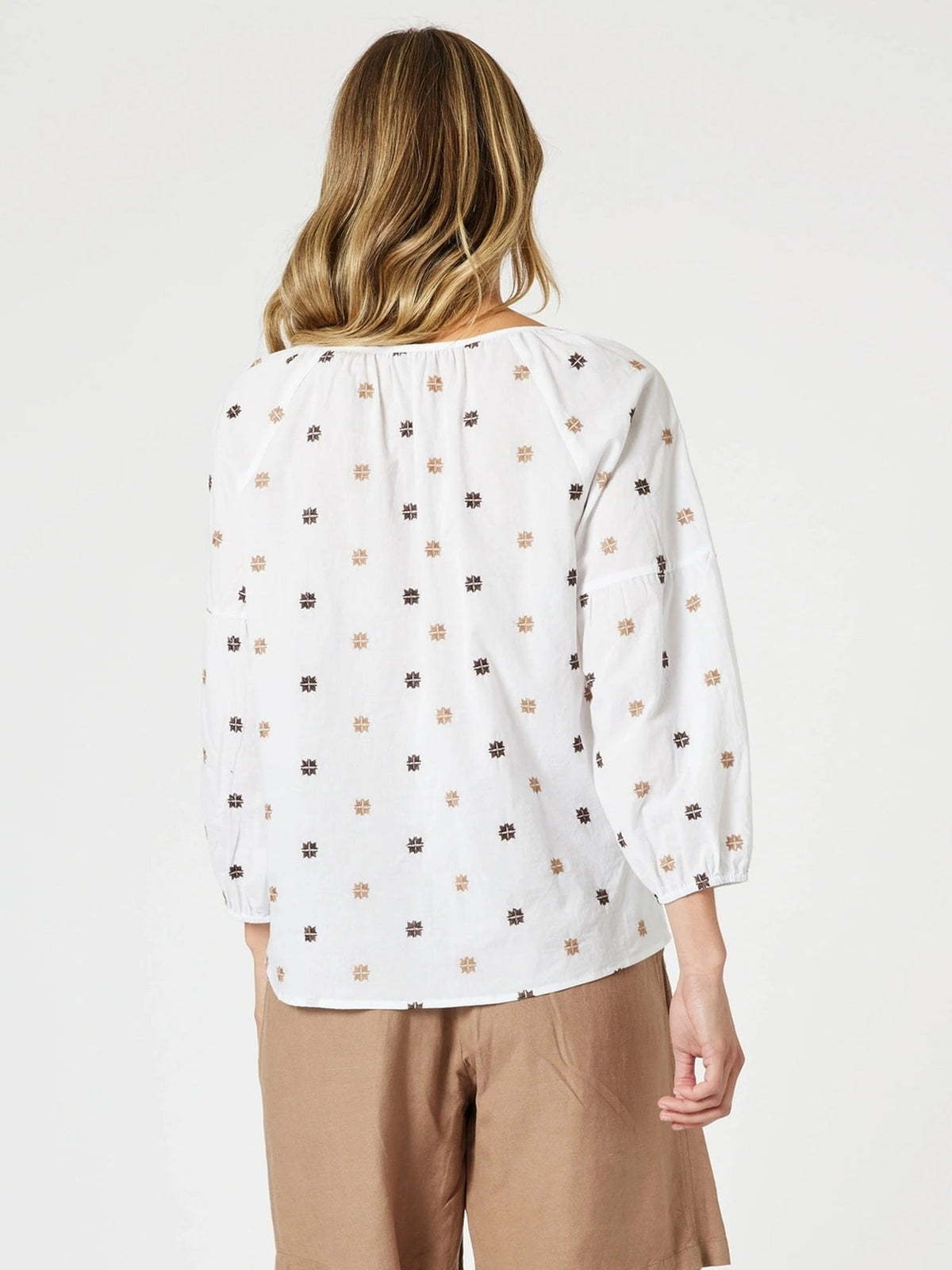 GORDON SMITH_RATTAN EMBROIDERED TOP _ RATTAN EMBROIDERED TOP _ Ebony Boutique NZ