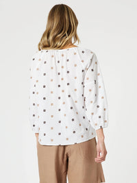 GORDON SMITH_RATTAN EMBROIDERED TOP _ RATTAN EMBROIDERED TOP _ Ebony Boutique NZ