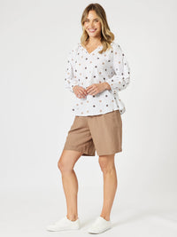 GORDON SMITH_RATTAN EMBROIDERED TOP _ RATTAN EMBROIDERED TOP _ Ebony Boutique NZ