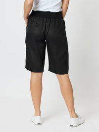 GORDON SMITH_RIBBED WAIST LINEN SHORT _ RIBBED WAIST LINEN SHORT _ Ebony Boutique NZ