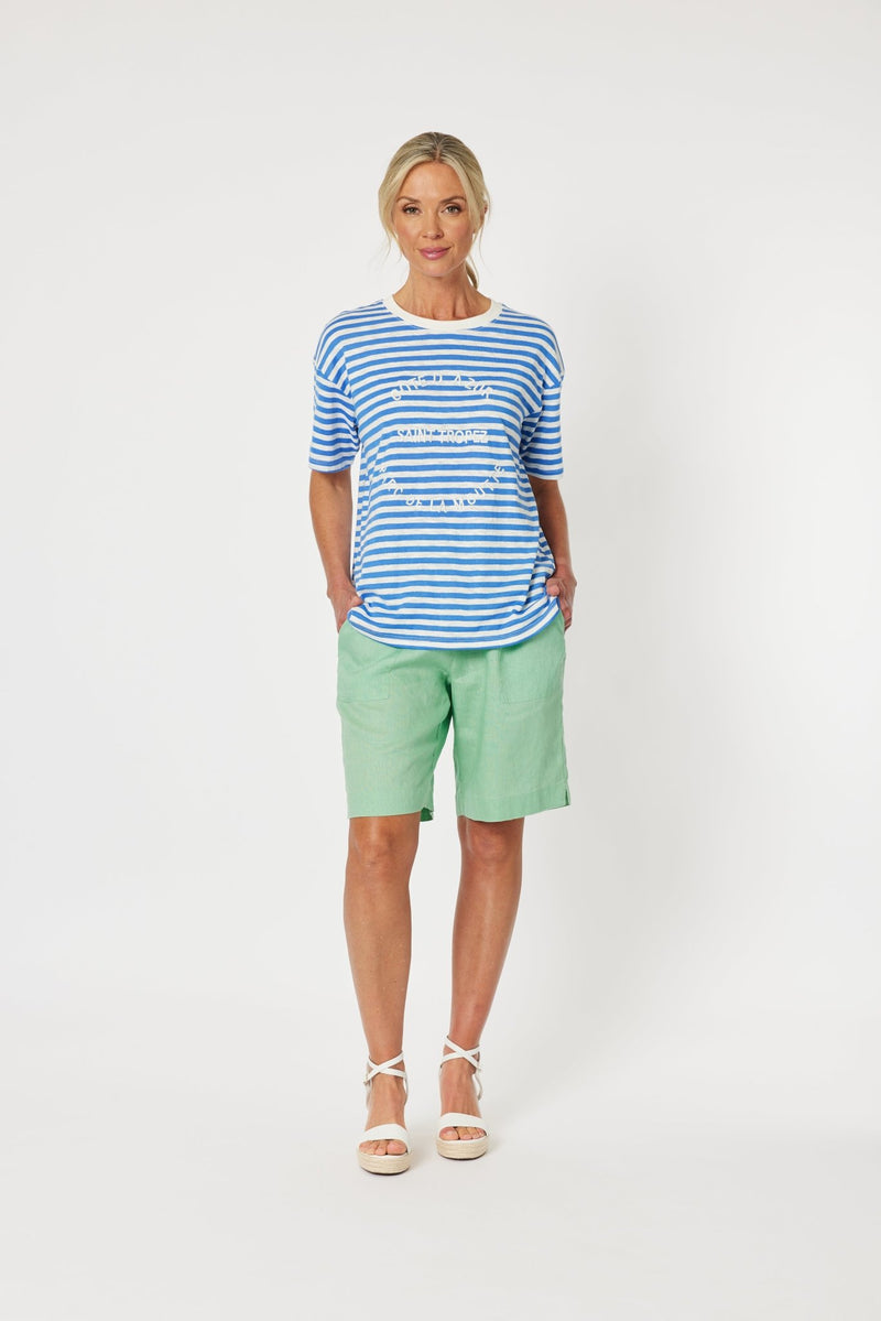 GORDON SMITH_SAINT TROPEZ STRIPE TEE _ SAINT TROPEZ STRIPE TEE _ Ebony Boutique NZ