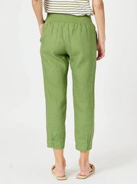 GORDON SMITH_SARAH LINEN PANT BASIL _ SARAH LINEN PANT BASIL _ Ebony Boutique NZ