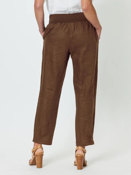 GORDON SMITH_SARAH RIB WASIT LINEN PANT _ SARAH RIB WASIT LINEN PANT _ Ebony Boutique NZ