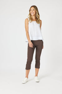 GORDON SMITH_SMALL BOW PANT KOKO/WHITE _ SMALL BOW PANT KOKO/WHITE _ Ebony Boutique NZ