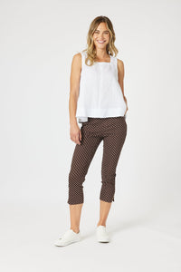 GORDON SMITH_SMALL BOW PANT KOKO/WHITE _ SMALL BOW PANT KOKO/WHITE _ Ebony Boutique NZ