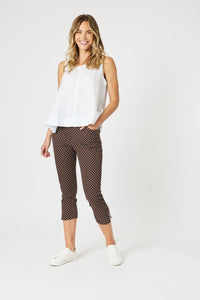 GORDON SMITH_SMALL BOW PANT KOKO/WHITE _ SMALL BOW PANT KOKO/WHITE _ Ebony Boutique NZ