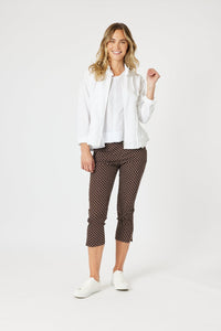 GORDON SMITH_SMALL BOW PANT KOKO/WHITE _ SMALL BOW PANT KOKO/WHITE _ Ebony Boutique NZ
