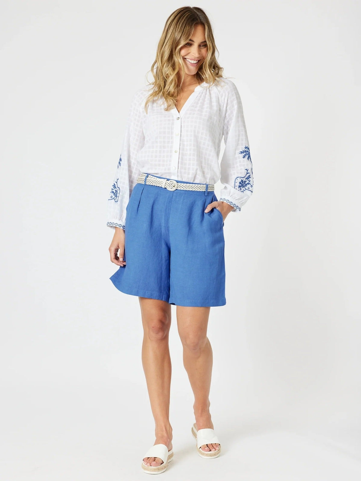 GORDON SMITH_THE LINO SHORT SARDINIA BLUE _ THE LINO SHORT SARDINIA BLUE _ Ebony Boutique NZ