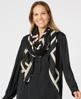 HAMMOCK AND VINE_ABSTRACT SCARF _ ABSTRACT SCARF _ Ebony Boutique NZ