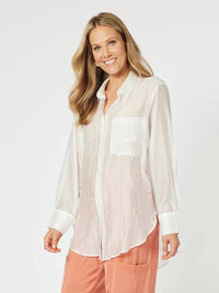 HAMMOCK AND VINE_PEARL VOILLE SHIRT _ PEARL VOILLE SHIRT _ Ebony Boutique NZ