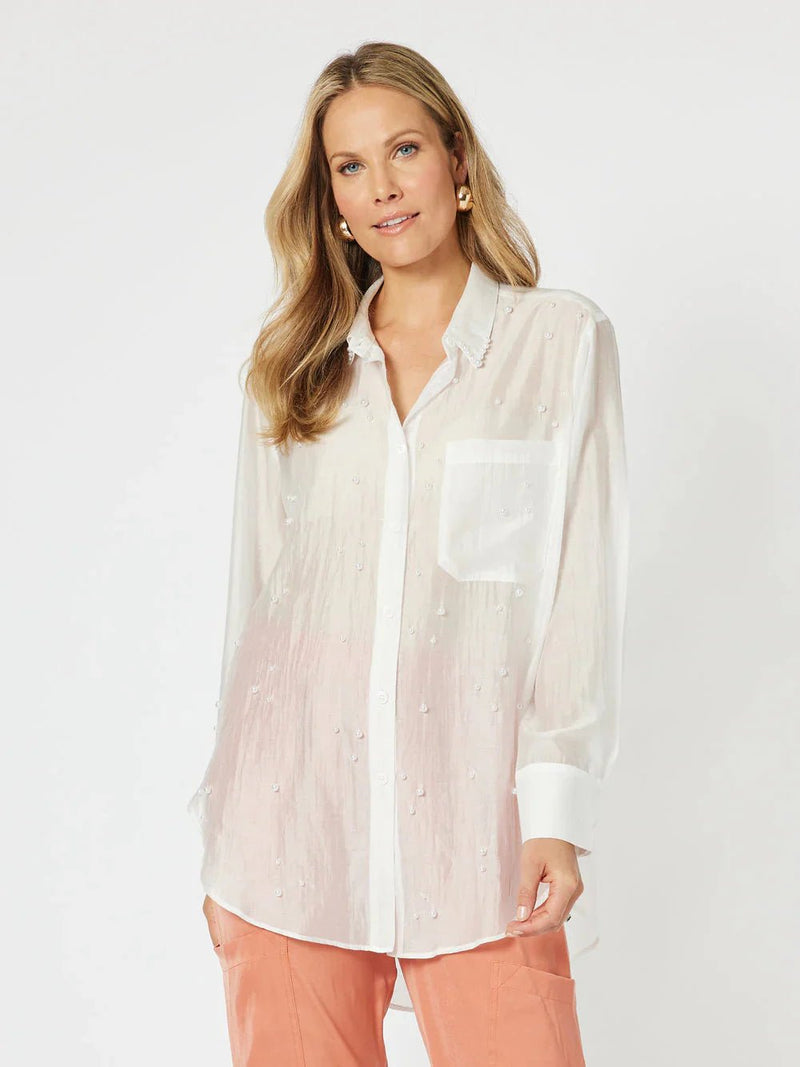 HAMMOCK AND VINE_PEARL VOILLE SHIRT _ PEARL VOILLE SHIRT _ Ebony Boutique NZ