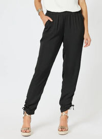 HAMMOCK AND VINE_TRAVELLER LUXE SIDE TIE PANT BLACK _ TRAVELLER LUXE SIDE TIE PANT BLACK _ Ebony Boutique NZ