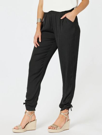 HAMMOCK AND VINE_TRAVELLER LUXE SIDE TIE PANT BLACK _ TRAVELLER LUXE SIDE TIE PANT BLACK _ Ebony Boutique NZ