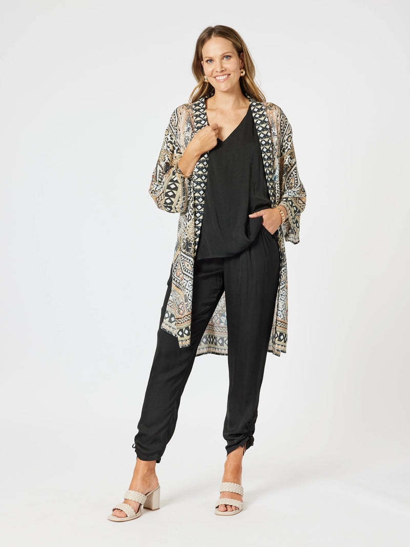 HAMMOCK AND VINE_TRAVELLER LUXE SIDE TIE PANT BLACK _ TRAVELLER LUXE SIDE TIE PANT BLACK _ Ebony Boutique NZ