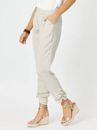 HAMMOCK AND VINE_TRAVELLER LUXE SIDE TIE PANT CHAMPAGNE _ TRAVELLER LUXE SIDE TIE PANT CHAMPAGNE _ Ebony Boutique NZ