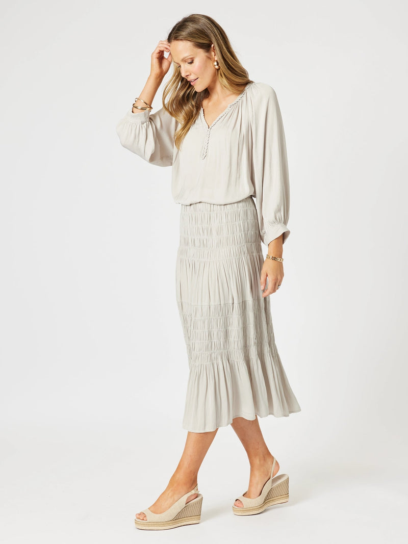 HAMMOCK AND VINE_TRAVELLER LUXE SKIRT CHAMPAGNE _ TRAVELLER LUXE SKIRT CHAMPAGNE _ Ebony Boutique NZ