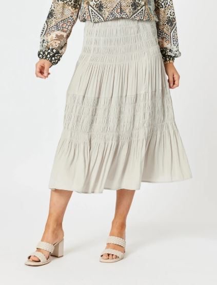 HAMMOCK AND VINE_TRAVELLER LUXE SKIRT CHAMPAGNE _ TRAVELLER LUXE SKIRT CHAMPAGNE _ Ebony Boutique NZ