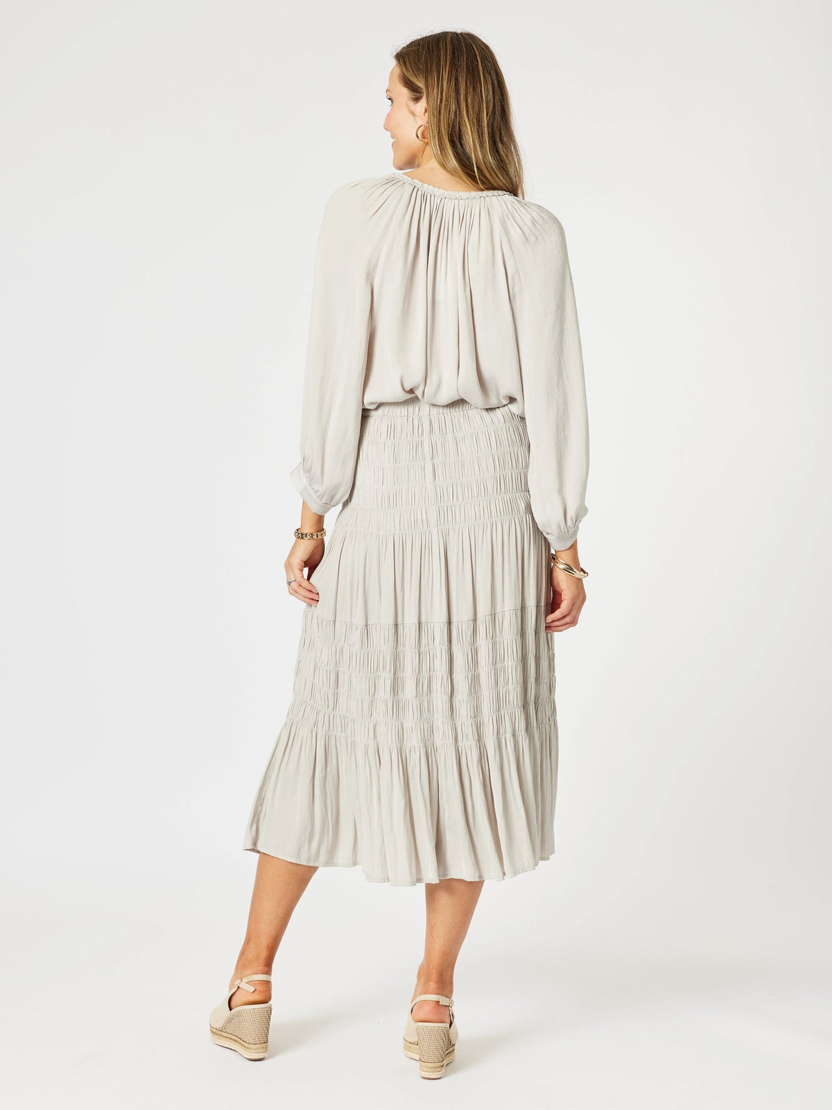 HAMMOCK AND VINE_TRAVELLER LUXE SKIRT CHAMPAGNE _ TRAVELLER LUXE SKIRT CHAMPAGNE _ Ebony Boutique NZ