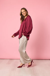 HAMMOCK & VINE_LUXE PLAIT TOP SHIRAZ _ LUXE PLAIT TOP SHIRAZ _ Ebony Boutique NZ