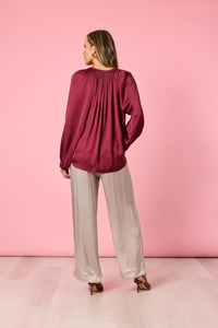 HAMMOCK & VINE_LUXE PLAIT TOP SHIRAZ _ LUXE PLAIT TOP SHIRAZ _ Ebony Boutique NZ