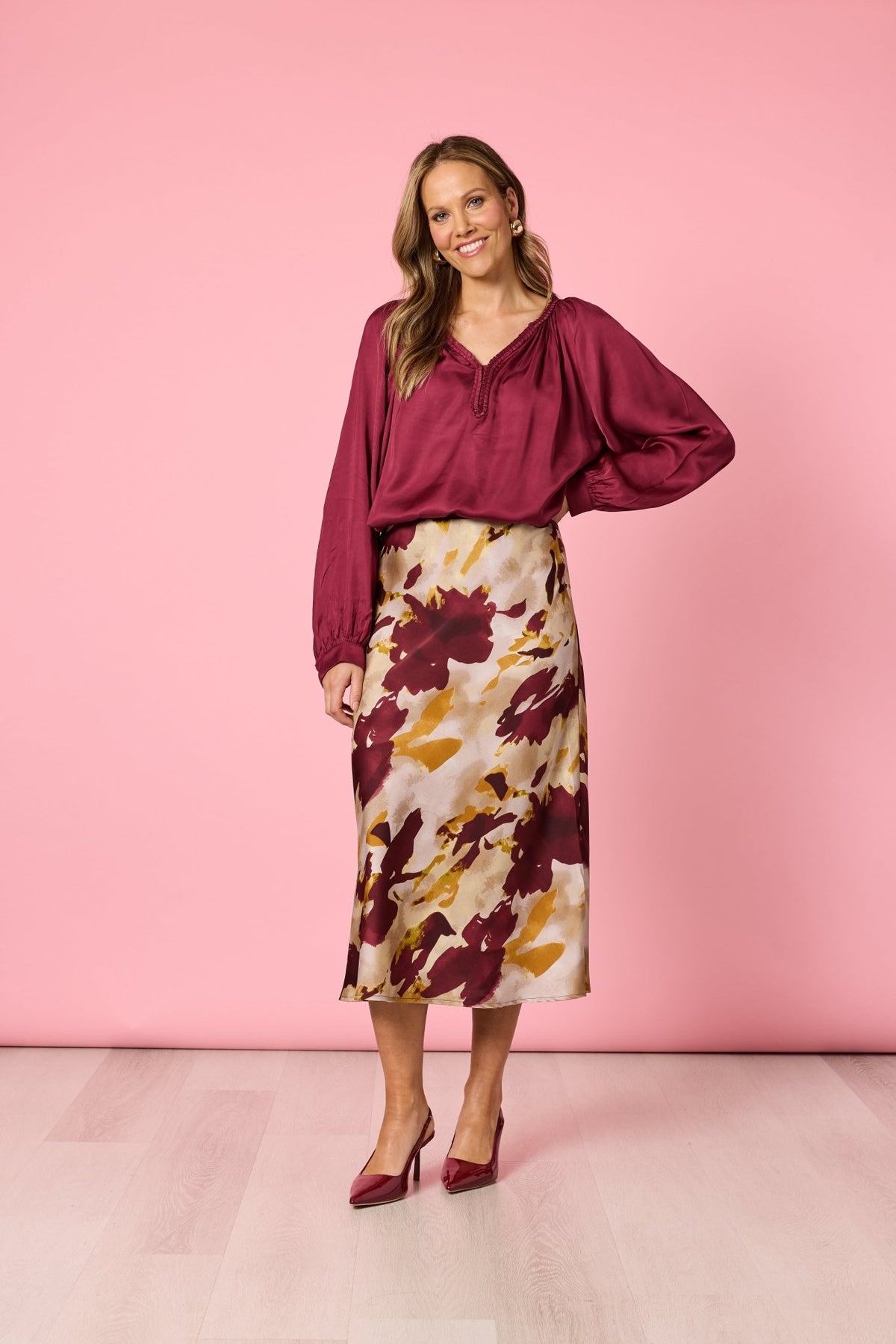 HAMMOCK & VINE_LUXE PLAIT TOP SHIRAZ _ LUXE PLAIT TOP SHIRAZ _ Ebony Boutique NZ