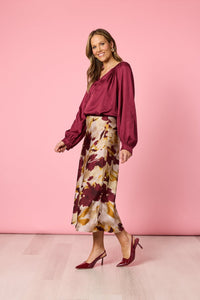 HAMMOCK & VINE_LUXE PLAIT TOP SHIRAZ _ LUXE PLAIT TOP SHIRAZ _ Ebony Boutique NZ