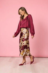 HAMMOCK & VINE_LUXE PLAIT TOP SHIRAZ _ LUXE PLAIT TOP SHIRAZ _ Ebony Boutique NZ